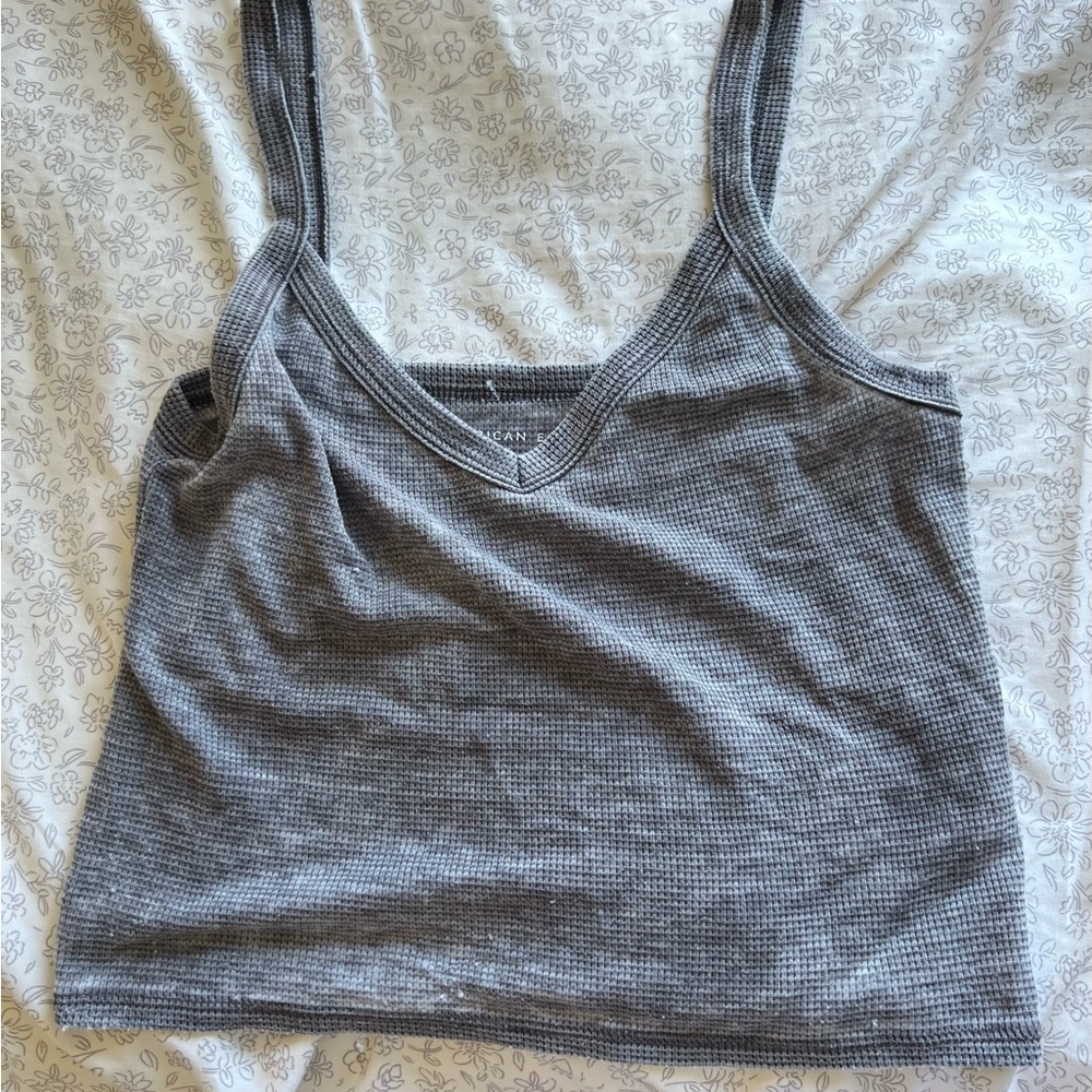 American Eagle Outfitters Charcoal Tank Top